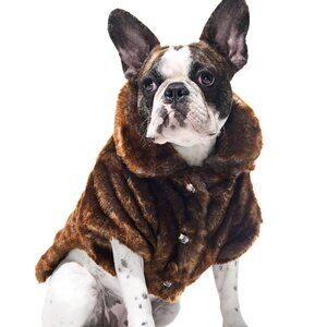 Top Paw Bounded Fleece Turtleneck Reflective Dark Blue/Grey Dog Coat Sz: LG